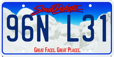 SD license plate 96NL31