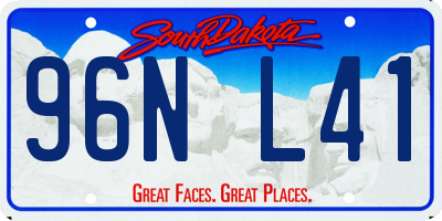 SD license plate 96NL41
