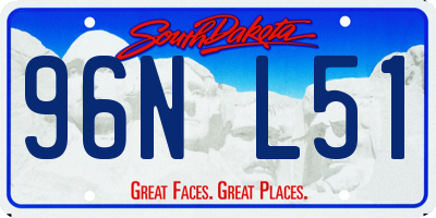 SD license plate 96NL51