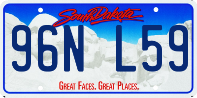 SD license plate 96NL59