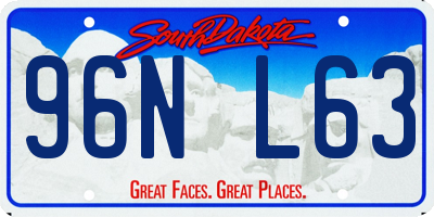 SD license plate 96NL63