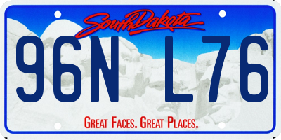 SD license plate 96NL76