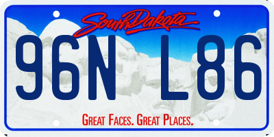 SD license plate 96NL86