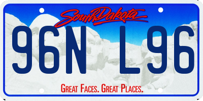 SD license plate 96NL96