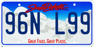 SD license plate 96NL99