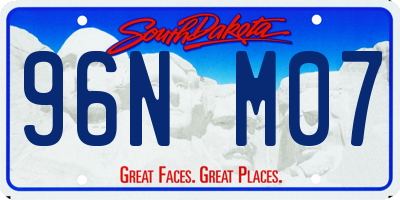 SD license plate 96NM07