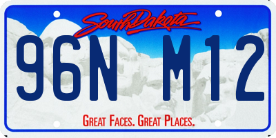 SD license plate 96NM12