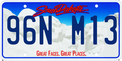 SD license plate 96NM13
