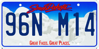 SD license plate 96NM14