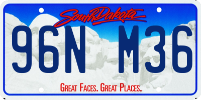 SD license plate 96NM36