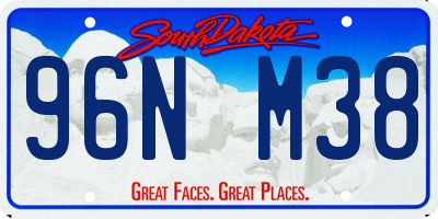 SD license plate 96NM38