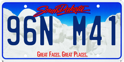 SD license plate 96NM41