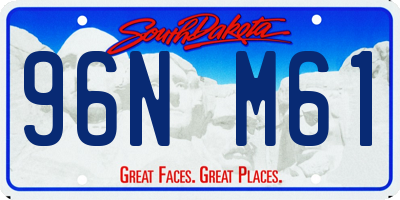 SD license plate 96NM61