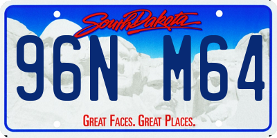 SD license plate 96NM64
