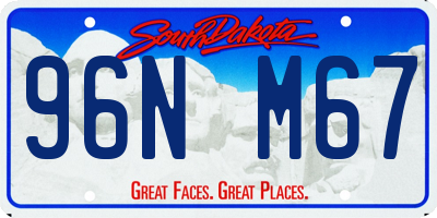 SD license plate 96NM67