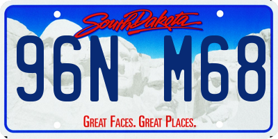 SD license plate 96NM68