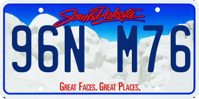 SD license plate 96NM76