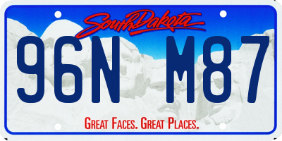 SD license plate 96NM87