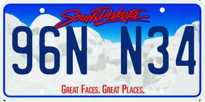 SD license plate 96NN34
