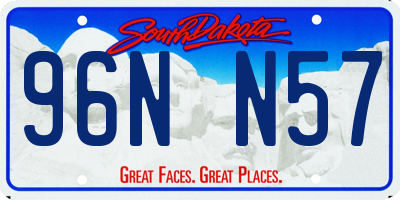 SD license plate 96NN57