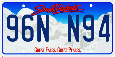 SD license plate 96NN94