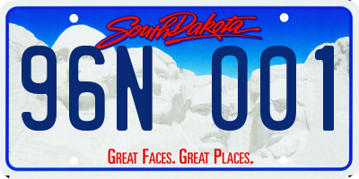 SD license plate 96NO01