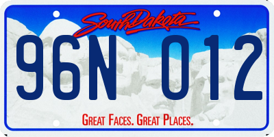 SD license plate 96NO12