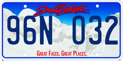 SD license plate 96NO32