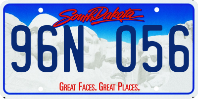 SD license plate 96NO56
