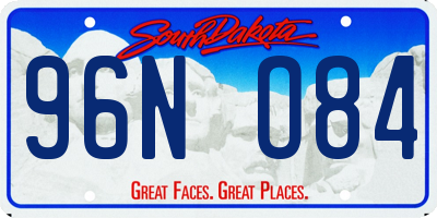 SD license plate 96NO84