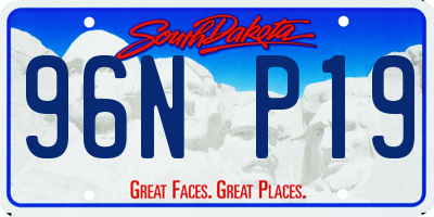 SD license plate 96NP19