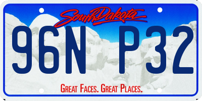 SD license plate 96NP32