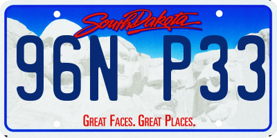 SD license plate 96NP33