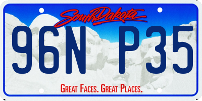 SD license plate 96NP35