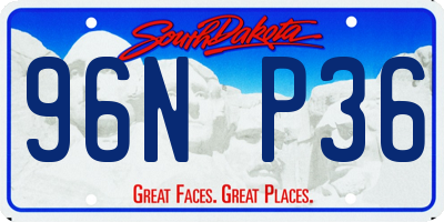 SD license plate 96NP36
