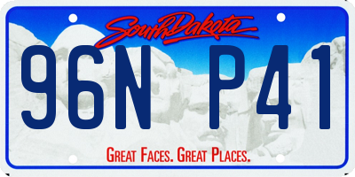 SD license plate 96NP41