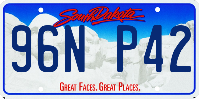 SD license plate 96NP42