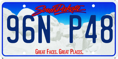 SD license plate 96NP48