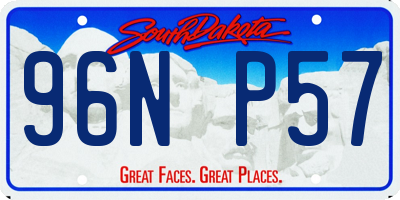 SD license plate 96NP57