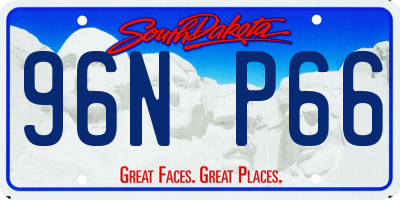 SD license plate 96NP66