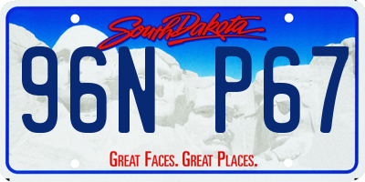SD license plate 96NP67
