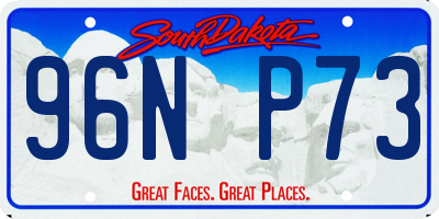 SD license plate 96NP73