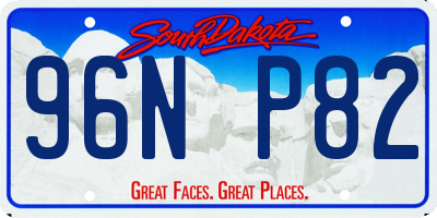 SD license plate 96NP82