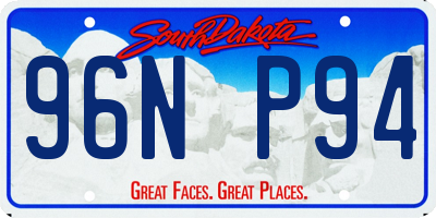 SD license plate 96NP94