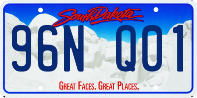 SD license plate 96NQ01