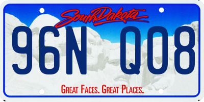 SD license plate 96NQ08