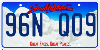 SD license plate 96NQ09