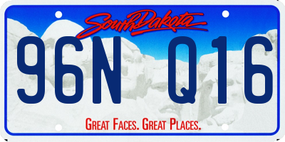 SD license plate 96NQ16