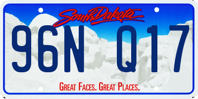 SD license plate 96NQ17