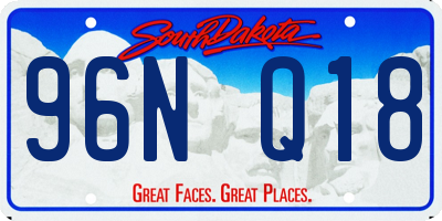 SD license plate 96NQ18